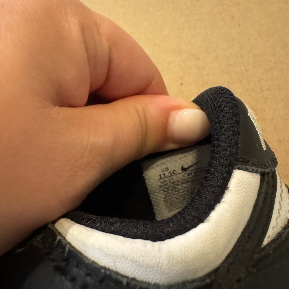 Nike Black and White Dunk Low Sneakers - Picture 7 of 7